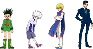 Hunterx Hunter Main Characters PNG Image