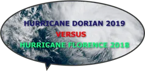 Hurricane Dorian Versus Florence Comparison PNG Image