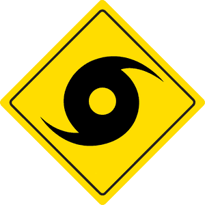 Hurricane - Road Sign Clipart, HD Png Download PNG with transparent background