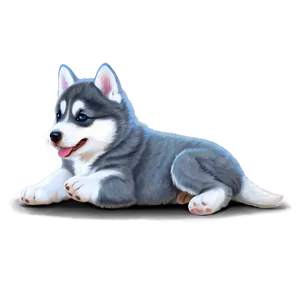 Husky Puppy Playing Png 64 PNG Image