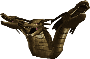 Hydra Headed Dragon Roblox Asset PNG image with transparent background