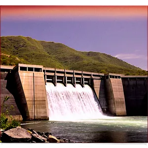 Hydroelectric Dam Sunset Png Dsy25 PNG Image