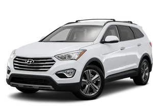 Hyundai S U V White Profile View PNG Image