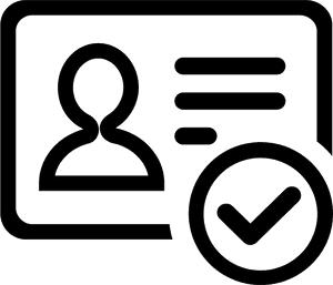 I D Card Icon Verification Check PNG image with transparent background