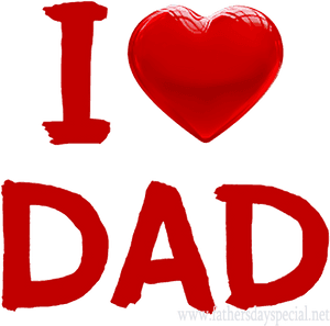 I Love Dad Heart Graphic PNG image with transparent background