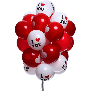 I Love You Balloons Bunch PNG image with transparent background