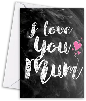 I Love You Mum Greeting Card PNG Image