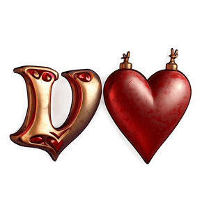 I Love You Vintage Letter PNG 1 PNG image with transparent background