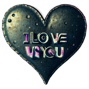 I Love You Vintage Letter PNG 58 PNG image with transparent background