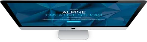 I Mac Displaying Creative Studio Website PNG Image