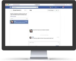 I Mac Facebook Messaging Screen PNG Image