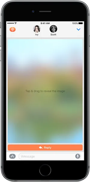 I Message Photo Reveal Feature PNG Image