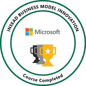 I N S E A D Microsoft Innovation Course Completion Badge PNG Image