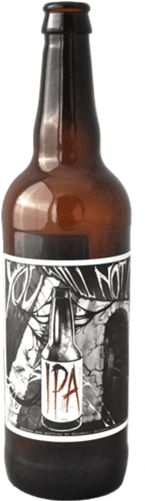 I P A Beer Bottle Artistic Label PNG