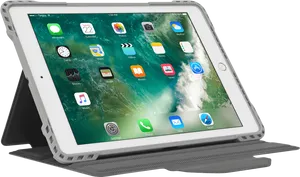 I Pad Pro With Protective Caseand Stand PNG Image