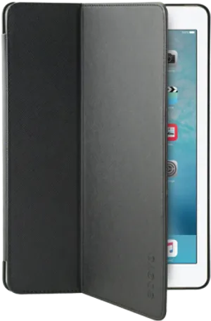 I Pad Prowith Black Cover PNG Image