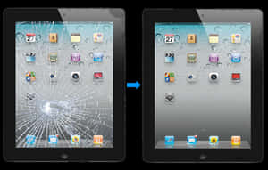 i Pad Screen Before After Repair PNG image with transparent background