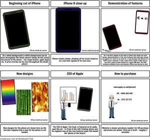 I Phone Advert Storyboard Concept PNG Image