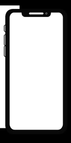 i Phone Outline Vector Illustration PNG image with transparent background