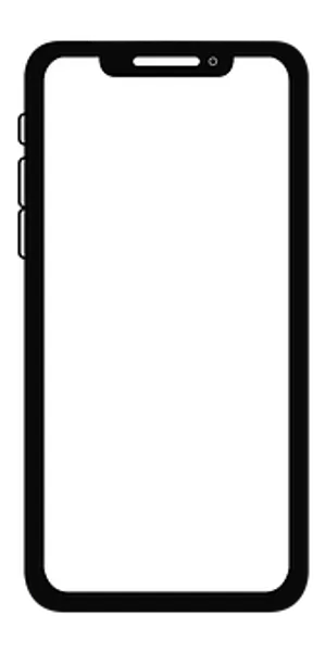 I Phone Outline Vector Illustration PNG Image