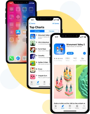 I Phone X App Store Display PNG Image