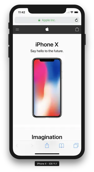 I Phone X Promotional Display PNG Image