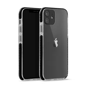 I Phone12 Black Clear Case PNG Image