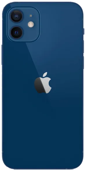 I Phone12 Blue Back Camera Design PNG Image