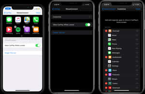 i Phone12 Car Play Settings Screenshots PNG image with transparent background
