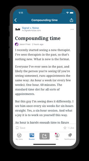 i Phone12 Displaying Blog Post PNG image with transparent background