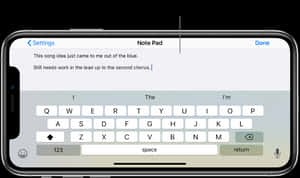 i Phone12 Notepad App Songwriting PNG image with transparent background