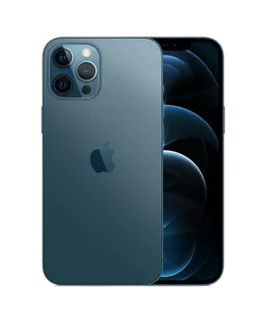 I Phone12 Pro Blue Backand Front View PNG Image