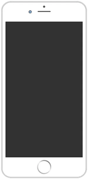 I Phonewith Blank Screen PNG Image