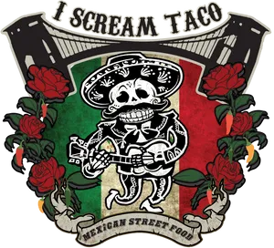 I Scream Taco Mexican Street Food Logo PNG Image