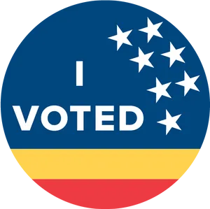 I Voted Sticker Design PNG Image