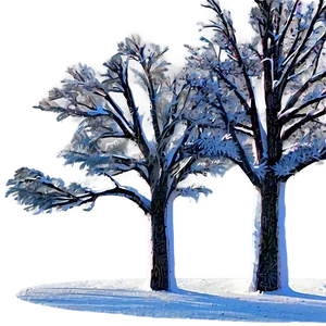 Ice And Snow Trees Png Ure PNG Image