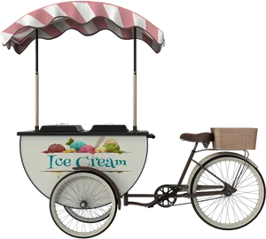 Ice Cream Bicycle Cart PNG Image