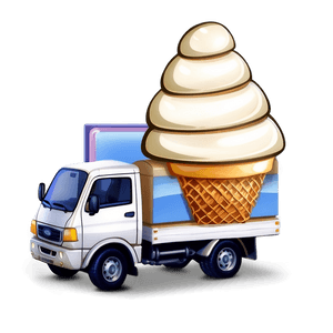 Ice Cream Delivery Truck PNG dtf59 PNG