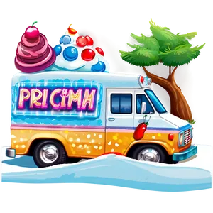 Ice Cream Truck In The Park Png 06122024 PNG Image