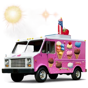 Ice Cream Truck Under The Sun Png Hwx PNG Image