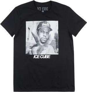 Ice Cube Rapper Graphic T Shirt PNG Image