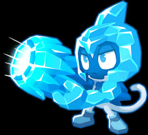 Ice Elemental Character Punch PNG image with transparent background