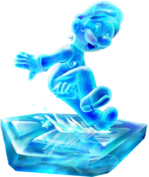 Ice Skating Animated Character PNG Image