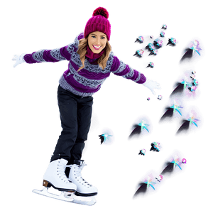 Ice Skating Bliss PNG 15 PNG with transparent background
