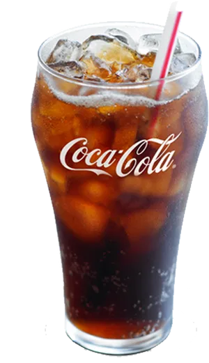 Iced Coca Cola Glass PNG Image