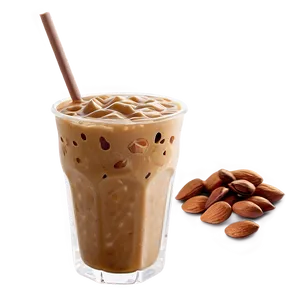 Iced Coffee With Almond Milk Png Yrf6 PNG Image