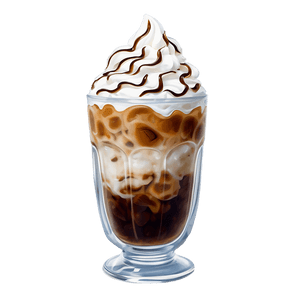 Iced Coffee with Whipped Cream PNG saa PNG