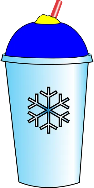 Iced Drink Cup With Strawand Snowflake Design PNG Image