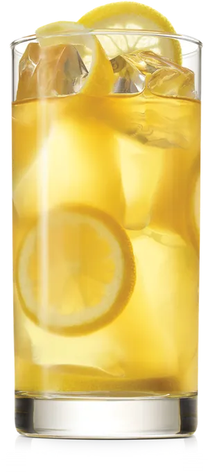 Iced Lemonade Glass Refreshment PNG Image