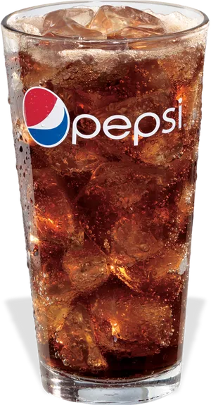 Iced Pepsi Glass Transparent Background PNG Image